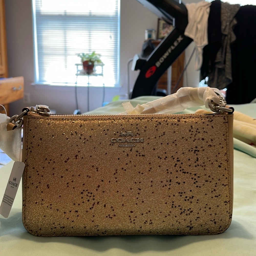 Coach glitter purse.  NWT.  2 straps still wrapped.